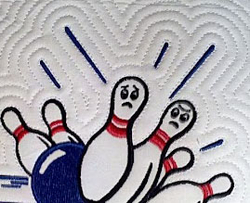 Povlak „Bowling modrý“ (35 × 35 cm)