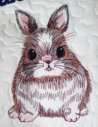Povlak „Zimní krajina - králík“ 40 × 40 cm