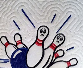 Bowling (35 × 35 cm), modrý